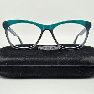 See Eyewear 4638 C34 Crystal Green Cat Eye Eyeglasses Frame w/ Case Japan 51mm